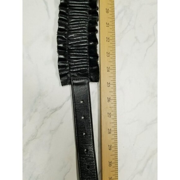 Hobo International  Black Leather Belt ruffles size‎ Medium - Picture 12 of 16